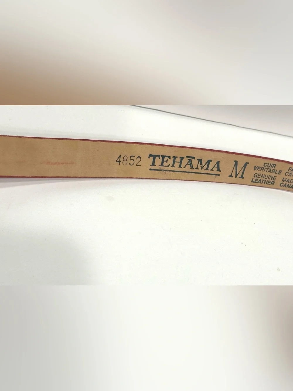 TEHAMA Womens Hot Pink Leather Belt Made in Canada Mens Belt Size M